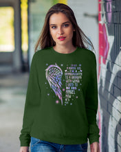 Load image into Gallery viewer, Purple Wings Gift For Angel Grandpa I Used To Be His Angel Sweatshirt