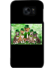 Load image into Gallery viewer, Staffordshire Leprechaun St Patrick's Day Gift For Dog Lovers Phone case