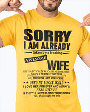 Load image into Gallery viewer, She's My Whole World Gift For Husband Guys Tee