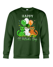 Load image into Gallery viewer, Lovely Cat And Balloons Happy St Patrick's Day Gift For Cat Lovers Sweatshirt