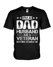 Load image into Gallery viewer, I'm A Dad Husband And A Veteran Gift For Family Guys V-Neck