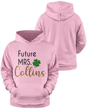 Load image into Gallery viewer, Shamrock Future Mrs Collins St Patrick's Day Hoodie