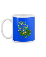 Load image into Gallery viewer, Dog Paws And Clover Shamrock Design St Patrick's Day Gift For Dog Lovers Mug