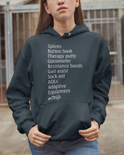 Load image into Gallery viewer, Splints Button Hook Therapy Putty Goniometer Resistance Bands Hoodie
