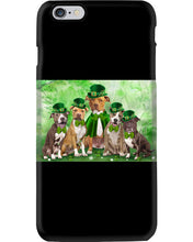 Load image into Gallery viewer, Staffordshire Leprechaun St Patrick's Day Gift For Dog Lovers Phone case