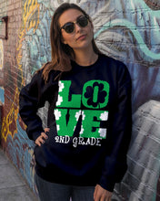Load image into Gallery viewer, 2nd Grade Love White Clover St Patrick's Day Gift For Teacher Sweatshirt