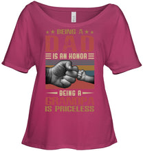 Load image into Gallery viewer, Being A Dad And Being A Grandpa Meaningful Gift For Family Ladies Tee