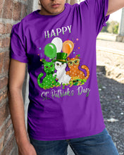 Load image into Gallery viewer, Lovely Cat And Balloons Happy St Patrick's Day Gift For Cat Lovers Guys Tee