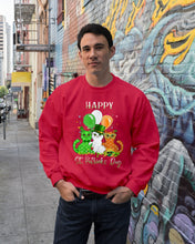Load image into Gallery viewer, Lovely Cat And Balloons Happy St Patrick's Day Gift For Cat Lovers Sweatshirt