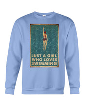 Load image into Gallery viewer, Just A Girl Who Loves Swimming Gift For Girls Sweatshirt