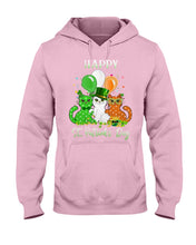 Load image into Gallery viewer, Lovely Cat And Balloons Happy St Patrick's Day Gift For Cat Lovers Hoodie