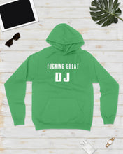 Load image into Gallery viewer, Fucking Great DJ Black And White Printed Mug Hoodie