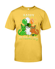 Load image into Gallery viewer, Lovely Cat And Balloons Happy St Patrick's Day Gift For Cat Lovers Guys Tee