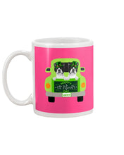 Load image into Gallery viewer, Boston Terrier Let's Go Travel Green Car St Patrick's Day Gift For Dog Lovers Mug