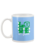 Load image into Gallery viewer, 1st Grade Love White Clover St Patrick's Day Gift For Teacher Mug