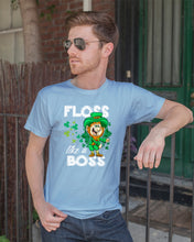 Load image into Gallery viewer, Funny Leprechaun Floss Like A Boss Shamrock Design St Patrick's Day Gift Guys Tee