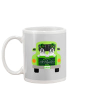 Load image into Gallery viewer, Boston Terrier Let's Go Travel Green Car St Patrick's Day Gift For Dog Lovers Mug