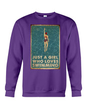 Load image into Gallery viewer, Just A Girl Who Loves Swimming Gift For Girls Sweatshirt