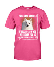 Load image into Gallery viewer, American Eskimo Personal Stalker St. Patrick's Day Printed Mug Guys Tee