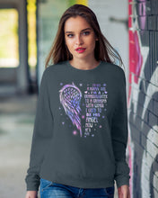 Load image into Gallery viewer, Purple Wings Gift For Angel Grandpa I Used To Be His Angel Sweatshirt