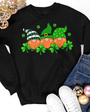 Load image into Gallery viewer, Gnome With Ginger Beard Shamrock St. Patrick's Day Printed Mug Sweatshirt
