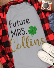 Load image into Gallery viewer, Shamrock Future Mrs Collins St Patrick's Day Guys Tee