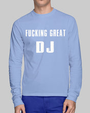 Load image into Gallery viewer, Fucking Great DJ Black And White Printed Mug Unisex Long Sleeve