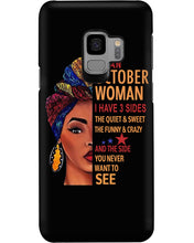 Load image into Gallery viewer, Im An October Woman I Have Three Sides Birthday Gift Phone case