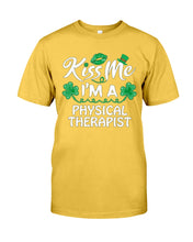 Load image into Gallery viewer, Physical Therapist Green Lip Shamrock St. Patrick's Day Color Changing Mug Guys Tee