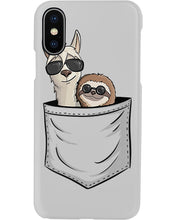 Load image into Gallery viewer, Cool Llama And Sloth In Pocket Meaningful Gift Phone case