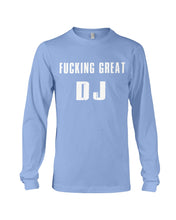 Load image into Gallery viewer, Fucking Great DJ Black And White Printed Mug Unisex Long Sleeve