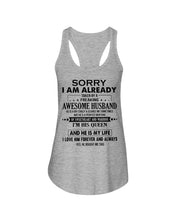 Load image into Gallery viewer, A Freaking Awesome Husband Is My Life Ladies Flowy Tank