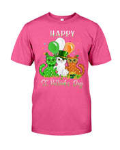 Load image into Gallery viewer, Lovely Cat And Balloons Happy St Patrick's Day Gift For Cat Lovers Guys Tee