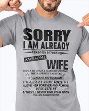 Load image into Gallery viewer, She's My Whole World Gift For Husband Guys Tee
