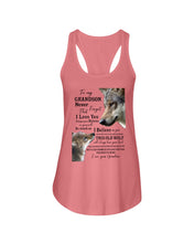 Load image into Gallery viewer, Wolf Grandma Gift For Grandson Believe In Yourself Ladies Flowy Tank