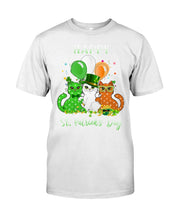 Load image into Gallery viewer, Lovely Cat And Balloons Happy St Patrick's Day Gift For Cat Lovers Guys Tee