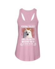 Load image into Gallery viewer, American Eskimo Personal Stalker St. Patrick's Day Printed Mug Ladies Flowy Tank