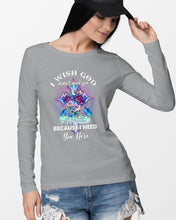 Load image into Gallery viewer, Rose Mandala Pattern I Need You Here Gift For Angel Dad Unisex Long Sleeve
