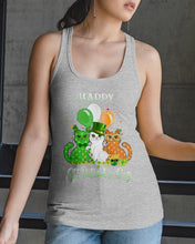 Load image into Gallery viewer, Lovely Cat And Balloons Happy St Patrick's Day Gift For Cat Lovers Ladies Flowy Tank