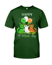 Load image into Gallery viewer, Lovely Cat And Balloons Happy St Patrick's Day Gift For Cat Lovers Guys Tee