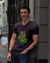 Load image into Gallery viewer, Dog Paws And Clover Shamrock Design St Patrick's Day Gift For Dog Lovers Guys V-Neck