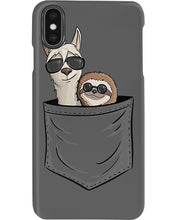 Load image into Gallery viewer, Cool Llama And Sloth In Pocket Meaningful Gift Phone case