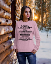 Load image into Gallery viewer, A Freaking Awesome Husband Is My Life Sweatshirt