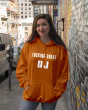 Load image into Gallery viewer, Fucking Great DJ Black And White Printed Mug Hoodie