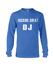 Load image into Gallery viewer, Fucking Great DJ Black And White Printed Mug Unisex Long Sleeve
