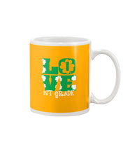 Load image into Gallery viewer, 1st Grade Love White Clover St Patrick's Day Gift For Teacher Mug