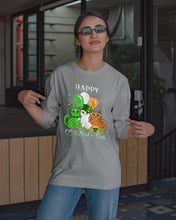 Load image into Gallery viewer, Lovely Cat And Balloons Happy St Patrick's Day Gift For Cat Lovers Unisex Long Sleeve
