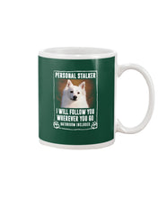 Load image into Gallery viewer, American Eskimo Personal Stalker St. Patrick's Day Printed Mug Mug