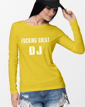 Load image into Gallery viewer, Fucking Great DJ Black And White Printed Mug Unisex Long Sleeve