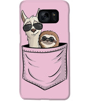 Load image into Gallery viewer, Cool Llama And Sloth In Pocket Meaningful Gift Phone case